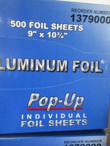 lot 103 image: Aluminum Foil Sheets