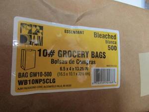 lot 63 image: White Paper Grocery Bags