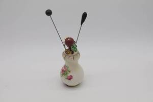 Antique knitting needles and holder