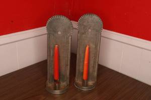 Rustic metal Candle stick holders