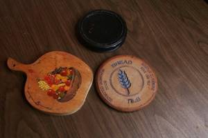 Hot plates and Mayan woven Rug
