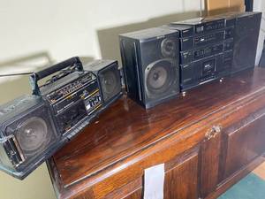 Old School Vintage Sharp Boom box&nbsp And Sony Stereo&nbsp