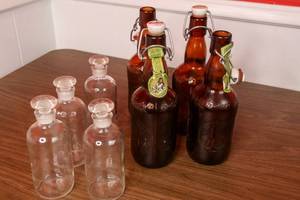 Vintage glass bottles