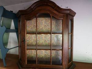 Hand Made Solid Oak Ornate Display Cabinet&nbsp