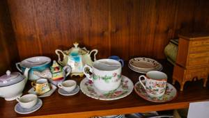 Lot of Tea cups and Miniature Furniture