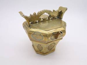 &nbspVery intricately designed Brass oriental tea kettle