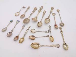 Highly collectible Antique Solid Silver and Silver plated antique Dutch and American Spoons with Pewter Bowl