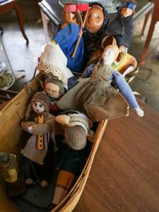 Lot of antique and vintage Handmade Hertiage dolls