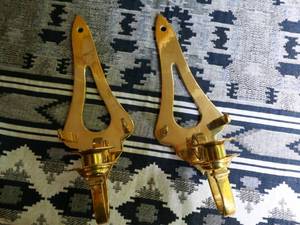 Set of Brass plated Candle holders