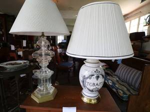 Set of Very well made artistic lamps. 30 tall