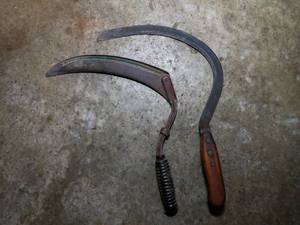 Vintage hand Held Scythes