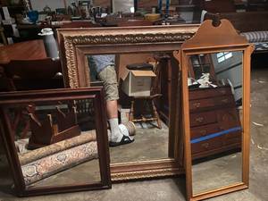 Lot of 3 Very well made Decorative mirrors.  Modern , Vintage , and Victorian Style Mirrors