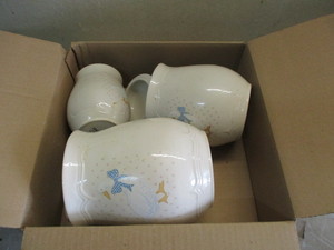 3 Country themed Goose Ceramic Jar set. Nice for any  Kitchen.
