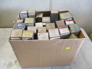 Box of Antique Player Piano Rolls