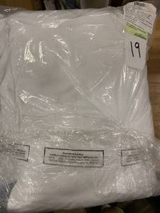 lot 19 image: Down-Free Pillow 2-Pack White Size King  Down Alternative Pillows, PO57-STD-WHITE - NEW