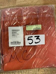 lot 53 image: Solid Washed Russet Linen Queen Flat Sheet, 50548A-Q-RUSSET - NEW