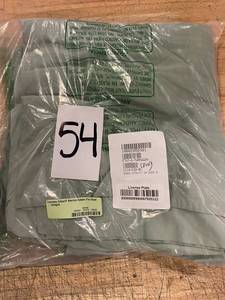 lot 54 image: Company Cotton Bamboo Sateen Flat Sheet - Tarragon, E7A7-Q-TARRAGON, NEW