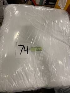 lot 74 image: TCS Down-Free Alternative Baffled Square 4 in. King Softbed Mattress Topper, FA20-K-WHITE - NEW