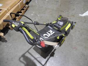 lot 79 image: RYOBI 20 in. 40-Volt 6.0 Ah Lithium-Ion Battery Brushless Cordless Walk Behind Self-Propelled Lawn Mower