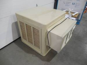 lot 44 image: 3,800 CFM 115-Volt 2-Speed Front Discharge Window Evaporative Cooler for 1100 sq. ft. (with Motor)