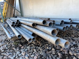 Large Lot Of Galvanized Pipe & Chain Link Fence