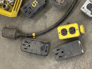Tote Of Assorted Commercial Electrical Supplies