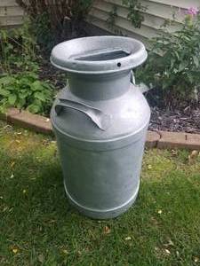 lot 168 image: Rustic Metal Milk Canister