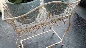 lot 103 image: Metal Garden Planter with Decorative Pots