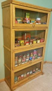 lot 2 image: Oak Barrister 4 Level Bookcase