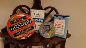lot 65 image: Vintage Medicine Tins  Collection of 11 Tins
