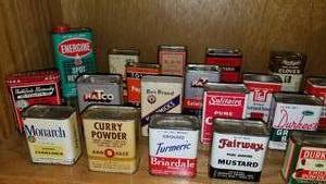 lot 62 image: Vintage Spice Tins  Collection of 46 Tins