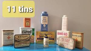 lot 63 image: Vintage Medicinal Tins  Collection of 11 Tins