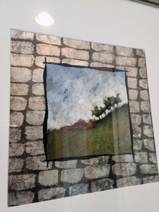 lot 51 image: Gold Framed Abstract Print #1