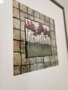 lot 52 image: Gold Framed Abstract Print #2