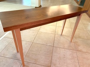 lot 13 image: Petite Console Table Handcrafted by Douglas J. Kraus