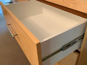 lot 19 image: Two Drawer Maple Chest of Drawers