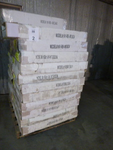 lot 2 image: Pallet of Heritage Red Birch Base Cabinets