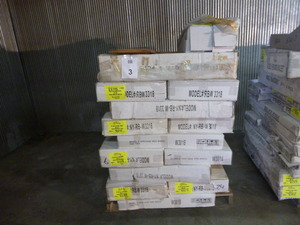 lot 3 image: Pallet of Heritage Red Birch Base Cabinets