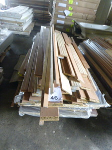 lot 46 image: Pallet of Slab Doors and Miscellaneous Jambs