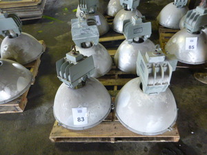 lot 83 image: 4 Holophane Pendant Lights