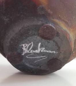 lot 30 image: Artist Pottery Signed Matte Vases