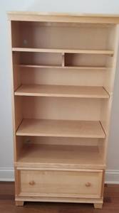 lot 53 image: Birch Book Shelf with Lower Drawer