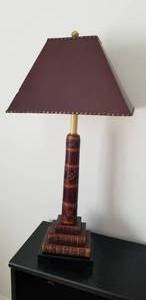 lot 78 image: Candlestick Lamp with Book Base