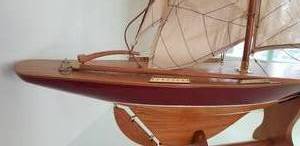 lot 8 image: Wooden Model Sailing Ship