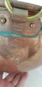 lot 49 image: French Copper Mixing Bowl and Whisk
