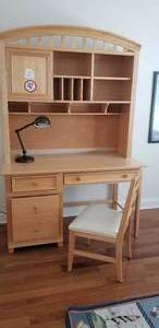 lot 54 image: Birch Student Desk by Young America with Chair