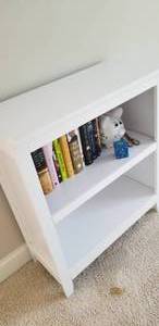 lot 52 image: White Enamel 2 Shelf Book Case (b)