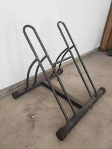 lot 88 image: Garage Bike Rack with Bontrager Bike Pump
