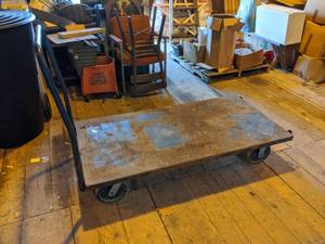 lot 191 image: Steel Rolling Warehouse Cart