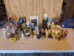 lot 195 image: Lot of AVON Collectible Decanters and More